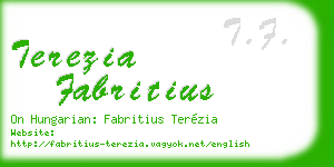 terezia fabritius business card